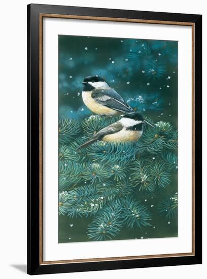 Chickadees-William Vanderdasson-Framed Giclee Print