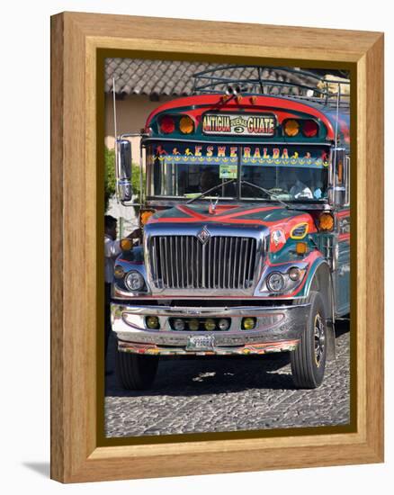 Chicken Bus, Antigua, Guatemala, Central America-Ben Pipe-Framed Premier Image Canvas