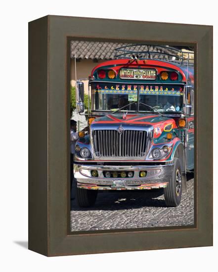 Chicken Bus, Antigua, Guatemala, Central America-Ben Pipe-Framed Premier Image Canvas