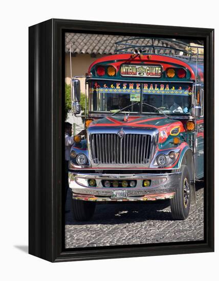 Chicken Bus, Antigua, Guatemala, Central America-Ben Pipe-Framed Premier Image Canvas