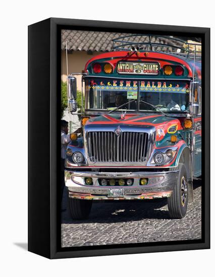 Chicken Bus, Antigua, Guatemala, Central America-Ben Pipe-Framed Premier Image Canvas