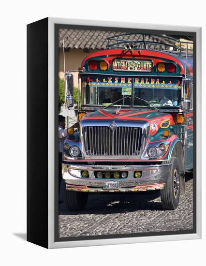 Chicken Bus, Antigua, Guatemala, Central America-Ben Pipe-Framed Premier Image Canvas