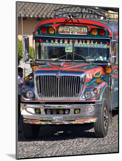 Chicken Bus, Antigua, Guatemala, Central America-Ben Pipe-Mounted Photographic Print