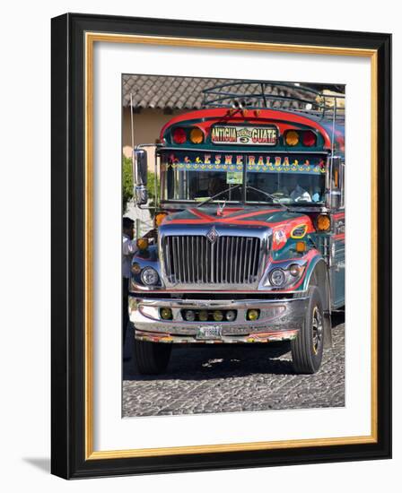 Chicken Bus, Antigua, Guatemala, Central America-Ben Pipe-Framed Photographic Print