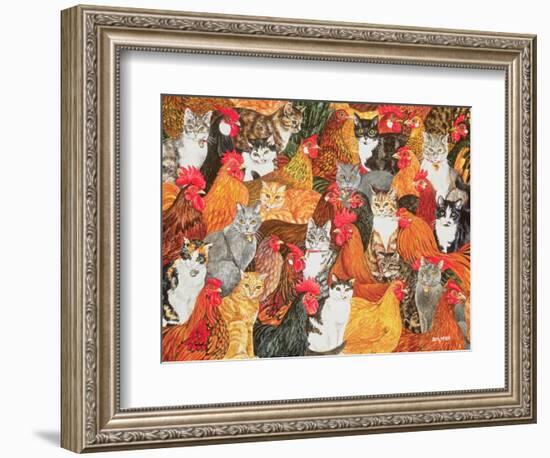 Chicken-Cats-Ditz-Framed Giclee Print