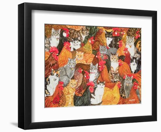 Chicken-Cats-Ditz-Framed Giclee Print