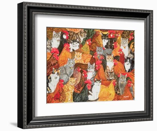 Chicken-Cats-Ditz-Framed Giclee Print