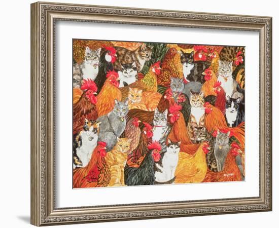 Chicken-Cats-Ditz-Framed Giclee Print