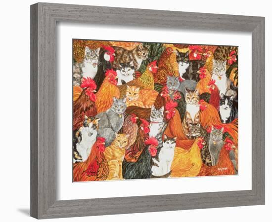 Chicken-Cats-Ditz-Framed Giclee Print