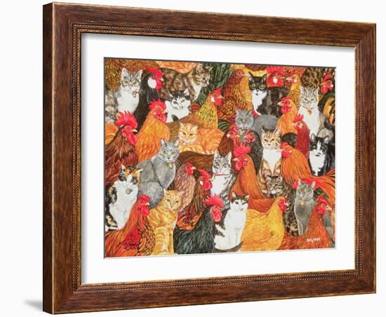 Chicken-Cats-Ditz-Framed Giclee Print