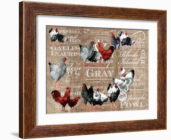 Chicken Collage 1-The Saturday Evening Post-Framed Giclee Print