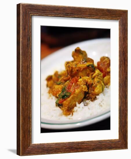 Chicken Curry Balti Dish at Al Frash Restaurant in the Balti Triangle. Birmingham, England, UK-Levy Yadid-Framed Photographic Print