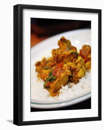 Chicken Curry Balti Dish at Al Frash Restaurant in the Balti Triangle. Birmingham, England, UK-Levy Yadid-Framed Photographic Print