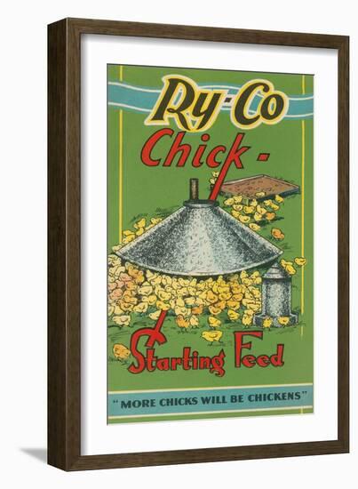 Chicken Feed Advertisement-null-Framed Art Print