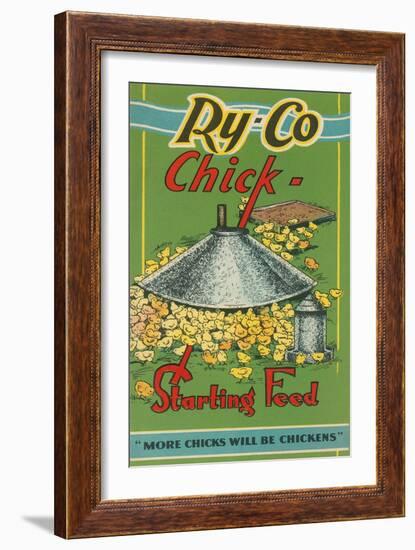 Chicken Feed Advertisement-null-Framed Art Print