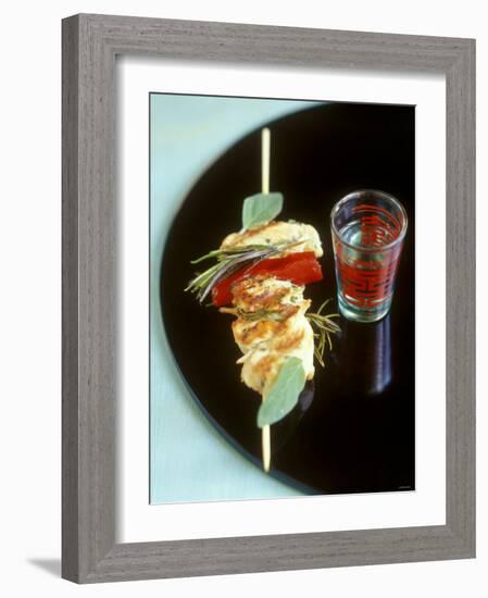 Chicken Kebab and Asian Drink-Jean Cazals-Framed Photographic Print