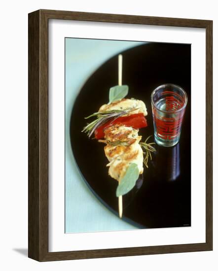 Chicken Kebab and Asian Drink-Jean Cazals-Framed Photographic Print