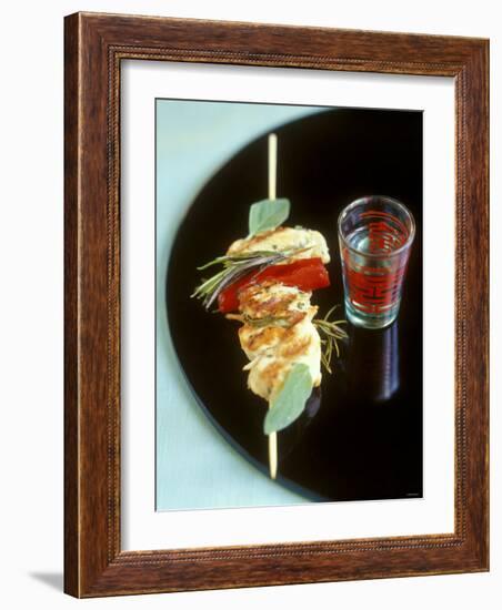 Chicken Kebab and Asian Drink-Jean Cazals-Framed Photographic Print