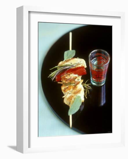 Chicken Kebab and Asian Drink-Jean Cazals-Framed Photographic Print