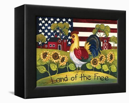 Chicken, Land of the Free-Laurie Korsgaden-Framed Premier Image Canvas