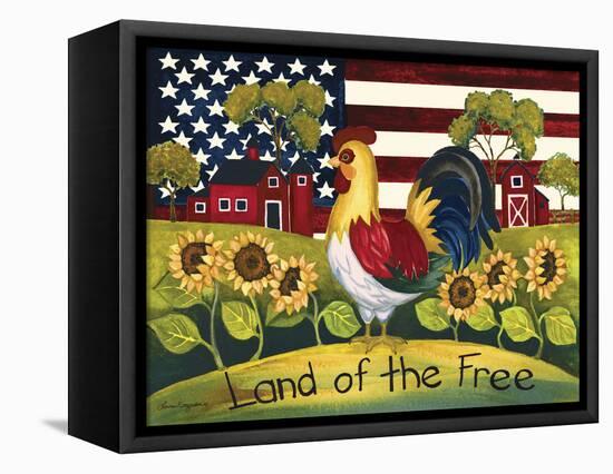 Chicken, Land of the Free-Laurie Korsgaden-Framed Premier Image Canvas