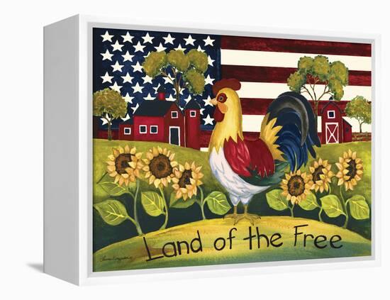 Chicken, Land of the Free-Laurie Korsgaden-Framed Premier Image Canvas