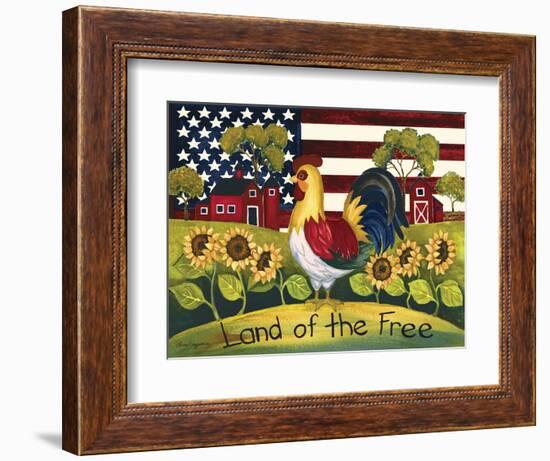 Chicken, Land of the Free-Laurie Korsgaden-Framed Giclee Print