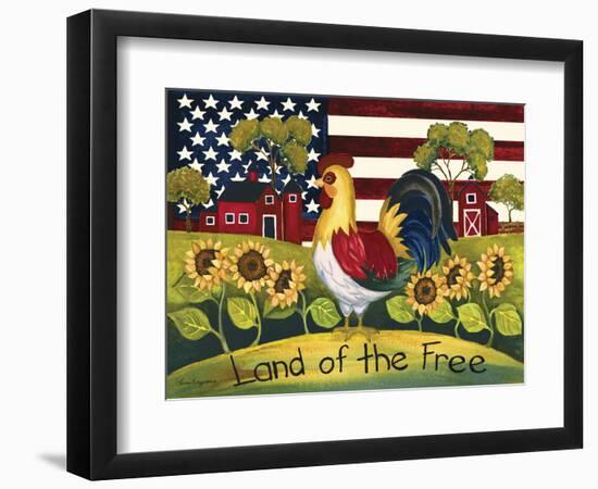 Chicken, Land of the Free-Laurie Korsgaden-Framed Giclee Print