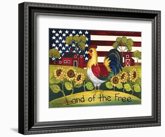 Chicken, Land of the Free-Laurie Korsgaden-Framed Giclee Print