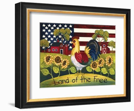 Chicken, Land of the Free-Laurie Korsgaden-Framed Giclee Print