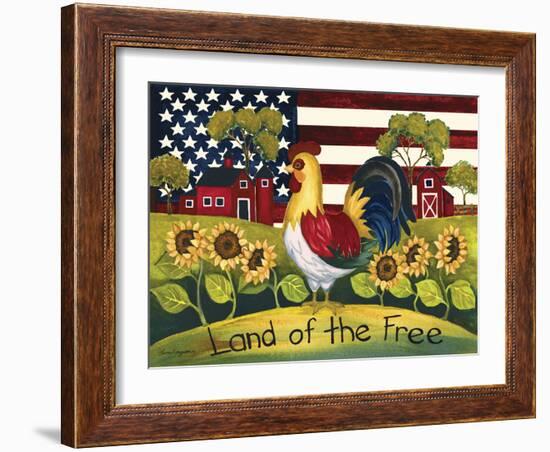 Chicken, Land of the Free-Laurie Korsgaden-Framed Giclee Print