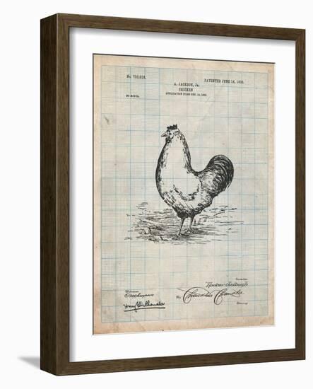 Chicken Patent-Cole Borders-Framed Art Print