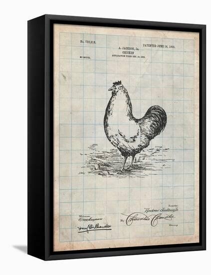 Chicken Patent-Cole Borders-Framed Stretched Canvas