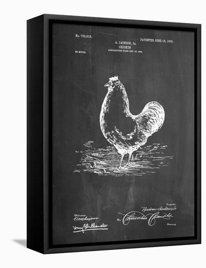 Chicken Patent-Cole Borders-Framed Stretched Canvas