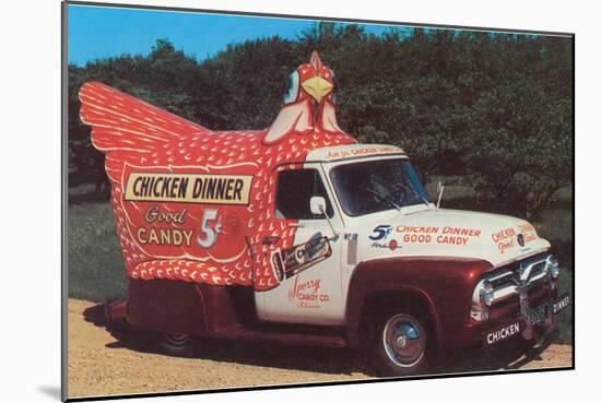 Chicken Truck-null-Mounted Art Print