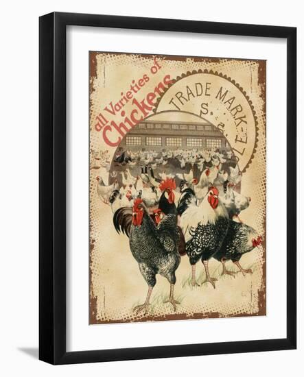 Chicken Varieties-null-Framed Giclee Print