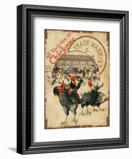 Chicken Varieties-null-Framed Giclee Print