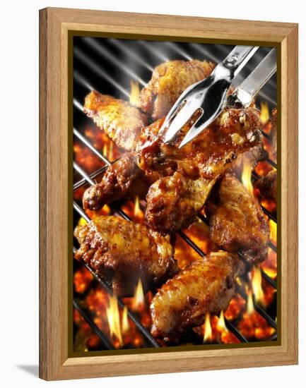 Chicken Wings on Barbecue Rack-Paul Williams-Framed Premier Image Canvas