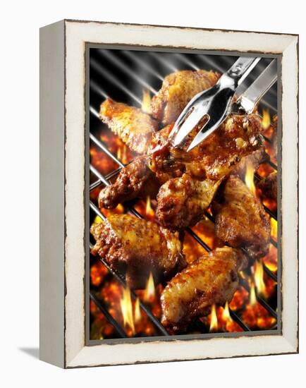 Chicken Wings on Barbecue Rack-Paul Williams-Framed Premier Image Canvas