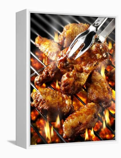 Chicken Wings on Barbecue Rack-Paul Williams-Framed Premier Image Canvas