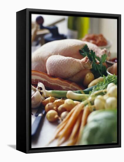 Chicken with Bacon and Vegetables-Debi Treloar-Framed Premier Image Canvas