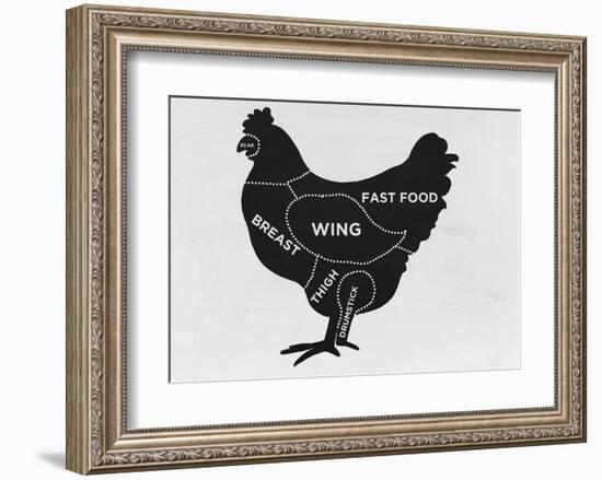 Chicken-null-Framed Art Print