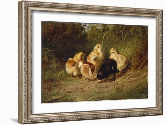 Chickens, 1878-Arthur Fitzwilliam Tait-Framed Giclee Print