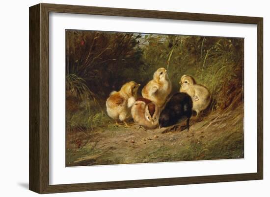Chickens, 1878-Arthur Fitzwilliam Tait-Framed Giclee Print