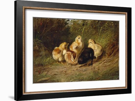 Chickens, 1878-Arthur Fitzwilliam Tait-Framed Giclee Print