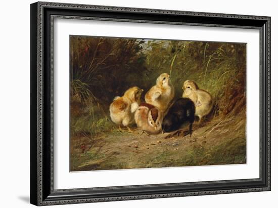 Chickens, 1878-Arthur Fitzwilliam Tait-Framed Giclee Print