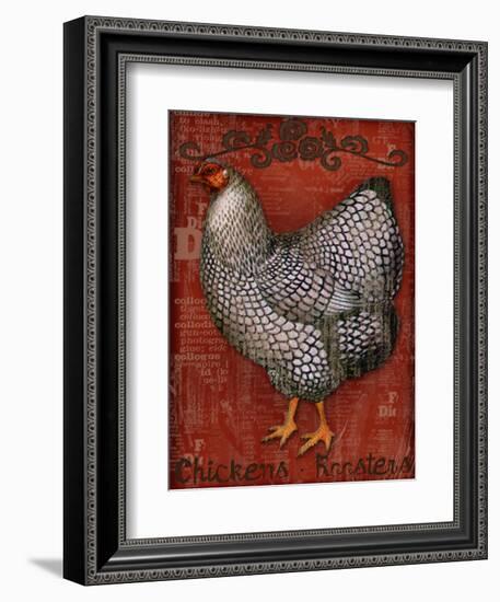 Chickens & Roosters-Kate Ward Thacker-Framed Giclee Print