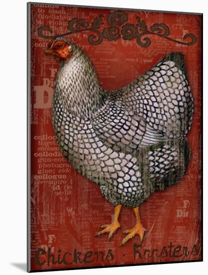 Chickens & Roosters-Kate Ward Thacker-Mounted Giclee Print