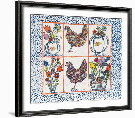 Chickens-Margaret Israel-Framed Limited Edition