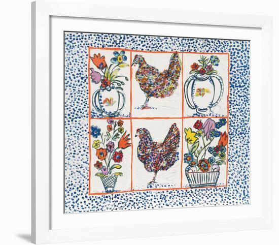 Chickens-Margaret Israel-Framed Limited Edition